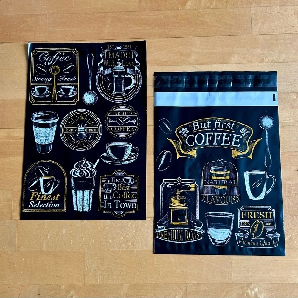 10 Count - 10x13 inch Polymailers (BUT FIRST, COFFEE)